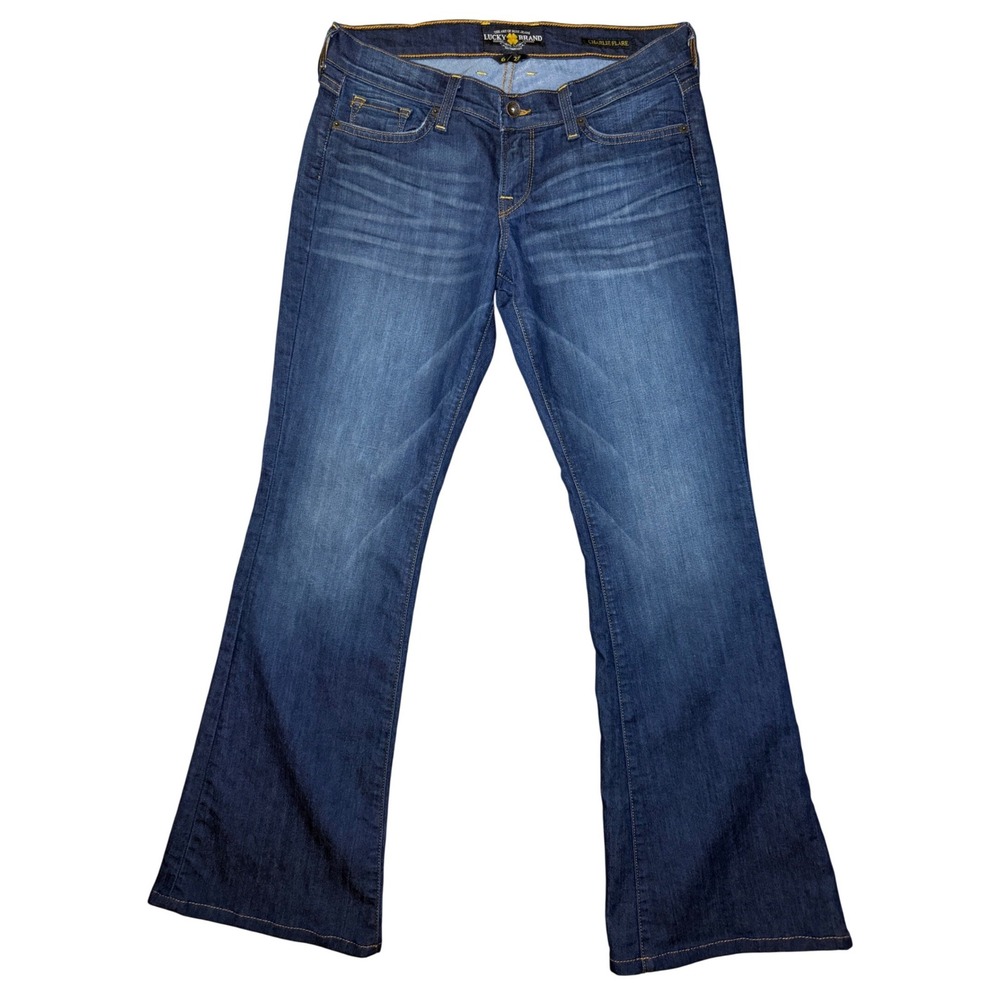 Lucky Brand Charlie Flare Women Sz 6/28 Blue Denim Bootcut Jeans - Picture 2 of 7
